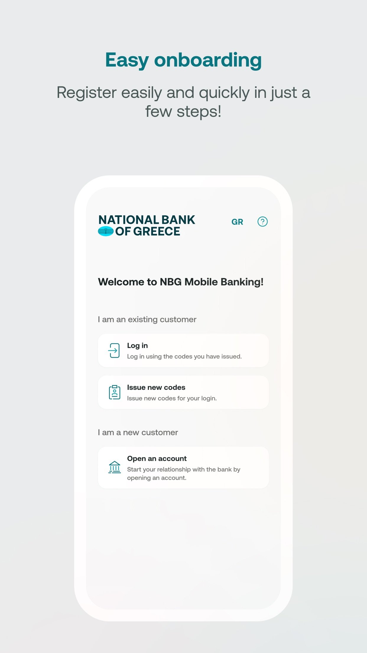 Επίσημο στιγμιότυπο της εφαρμογής NBG Mobile Banking (2 από 6)