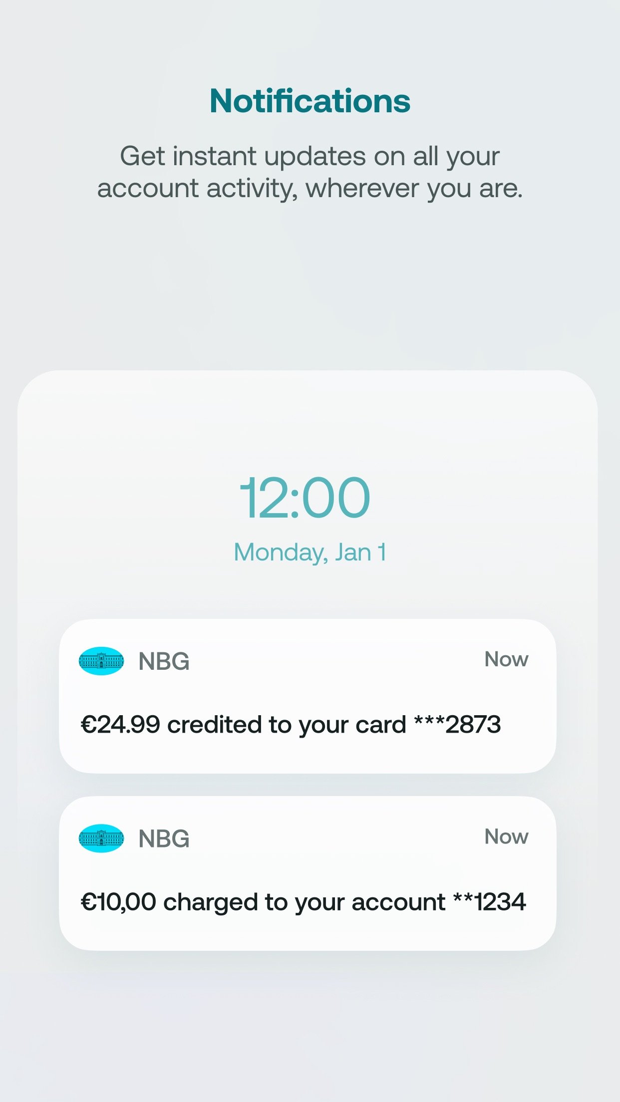 Επίσημο στιγμιότυπο της εφαρμογής NBG Mobile Banking (6 από 6)