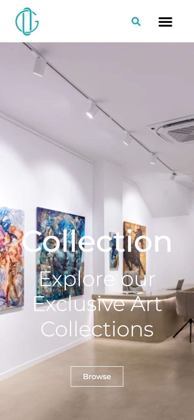 Η αρχική σελίδα του orlikgallery.com σε κινητό